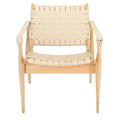 SAFAVIEH Couture Zenica Leather Safari Chair - 24.5 W x 30 L x 30 H - 25W x 30D x 30H