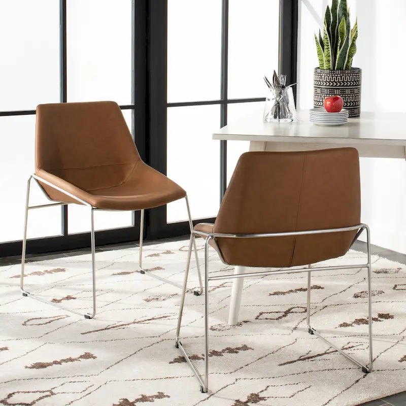 SAFAVIEH Oliva Mid Century Dining Chair (Set of 2) - 25 x 24 x 33.3 - 25 x 24 x 33.3 - 25Wx24Dx33H