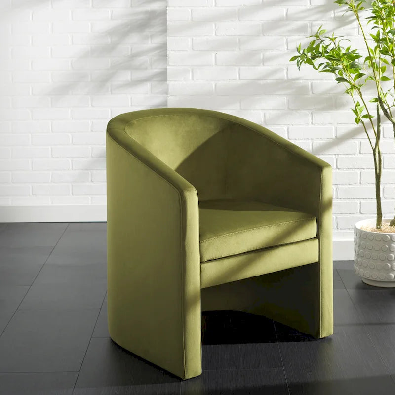 SAFAVIEH Theodosia Barrel Back Accent Chair (Fully Assembled) - W24 x D24 x H30 - 24Wx24Dx30H