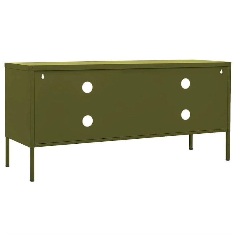 vidaXL TV Stand TV Unit Sideboard Home TV Console Media Unit Cupboard Steel - 41.3 x 13.8 x 19.7