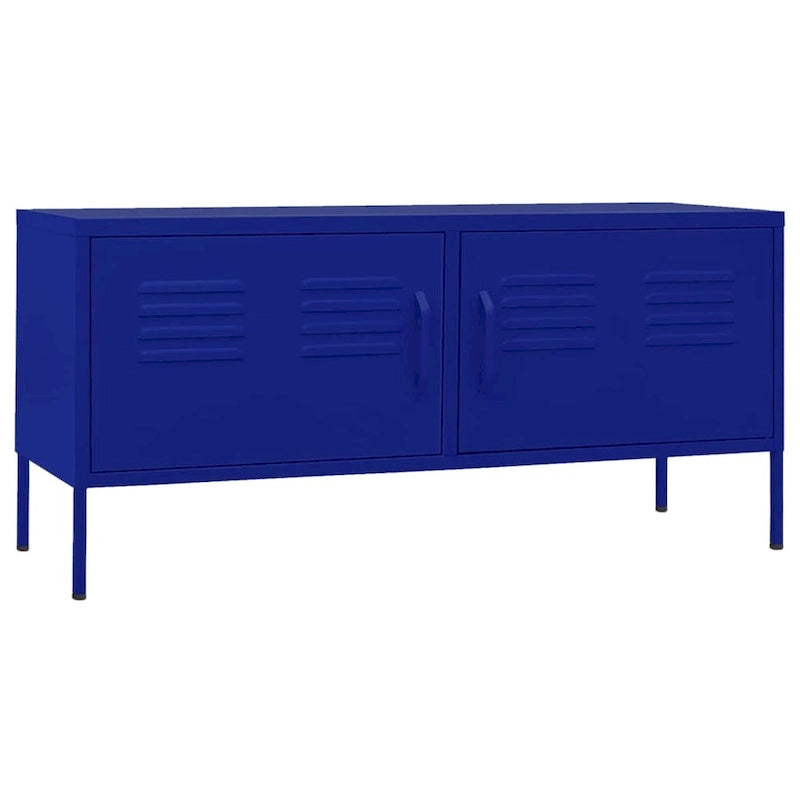 vidaXL TV Stand TV Unit Sideboard Home TV Console Media Unit Cupboard Steel - 41.3 x 13.8 x 19.7