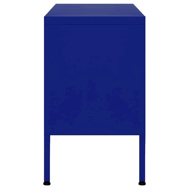 vidaXL TV Stand TV Unit Sideboard Home TV Console Media Unit Cupboard Steel - 41.3 x 13.8 x 19.7