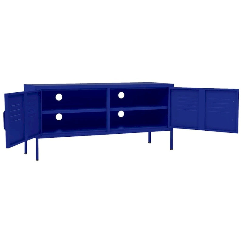 vidaXL TV Stand TV Unit Sideboard Home TV Console Media Unit Cupboard Steel - 41.3 x 13.8 x 19.7