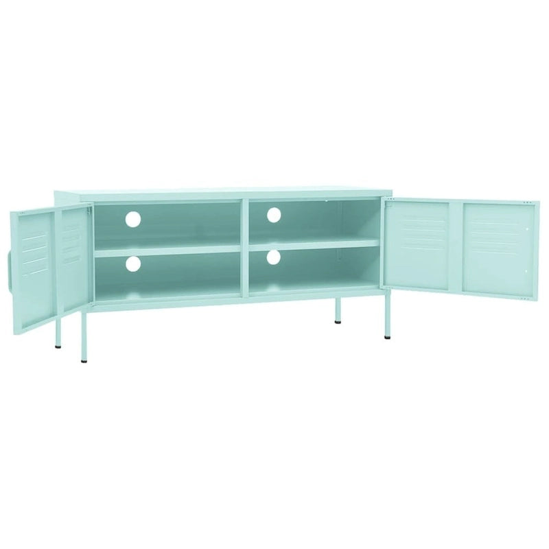 vidaXL TV Stand TV Unit Sideboard Home TV Console Media Unit Cupboard Steel - 41.3 x 13.8 x 19.7