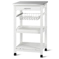 Rolling Kitchen Trolley Storage Basket And Drawers Cart - 18.5 x 14.5 x 33 ( L x W x H )