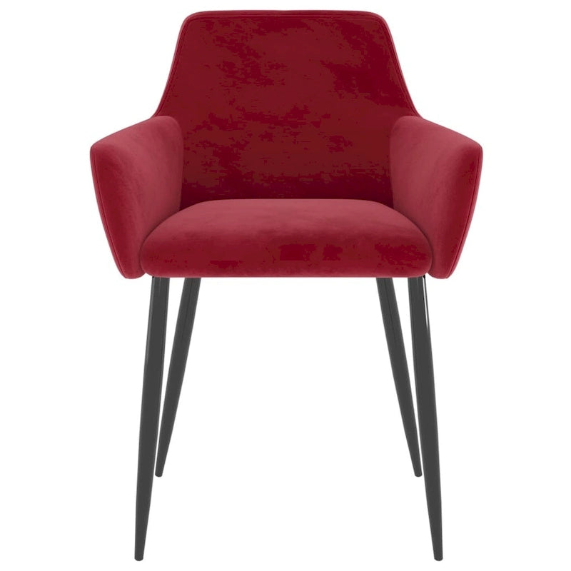 vidaXL Dining Chairs Upholstered Chair with Metal Legs for Living Room Velvet - 22 x 22 x 30.7