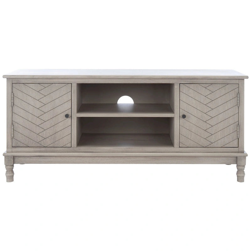 SAFAVIEH Echo 2-Door 2-Shelf Storage TV Media Stand - 47.3 W x 15.8 L x 20 H - 47Wx16Dx20H
