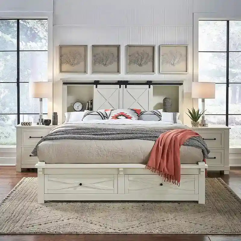 Simply Solid Shanna Solid Wood Storage Platform Bed