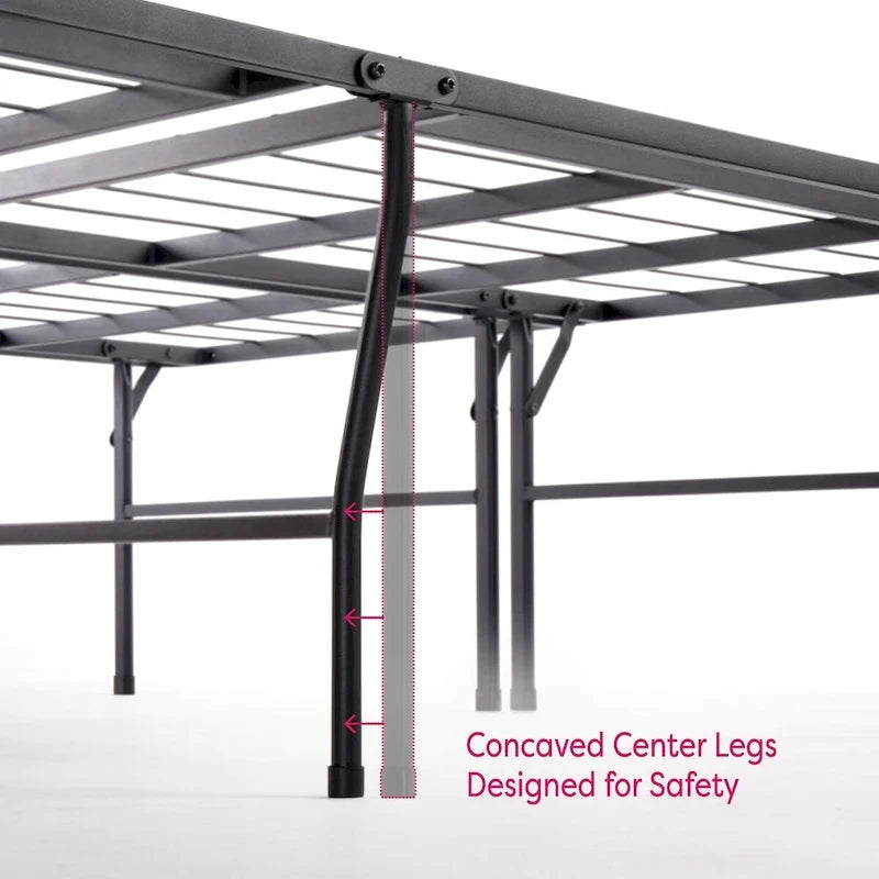 18 Inch Metal Platform Bed Frame by Crown Comfort