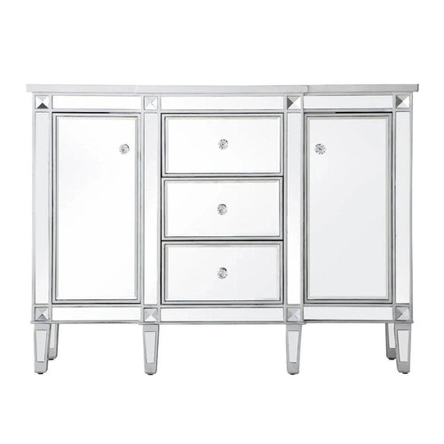 2-Door Mirrored Accent Cabinet