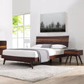 Sarah Queen Platform Bed, Burgundy