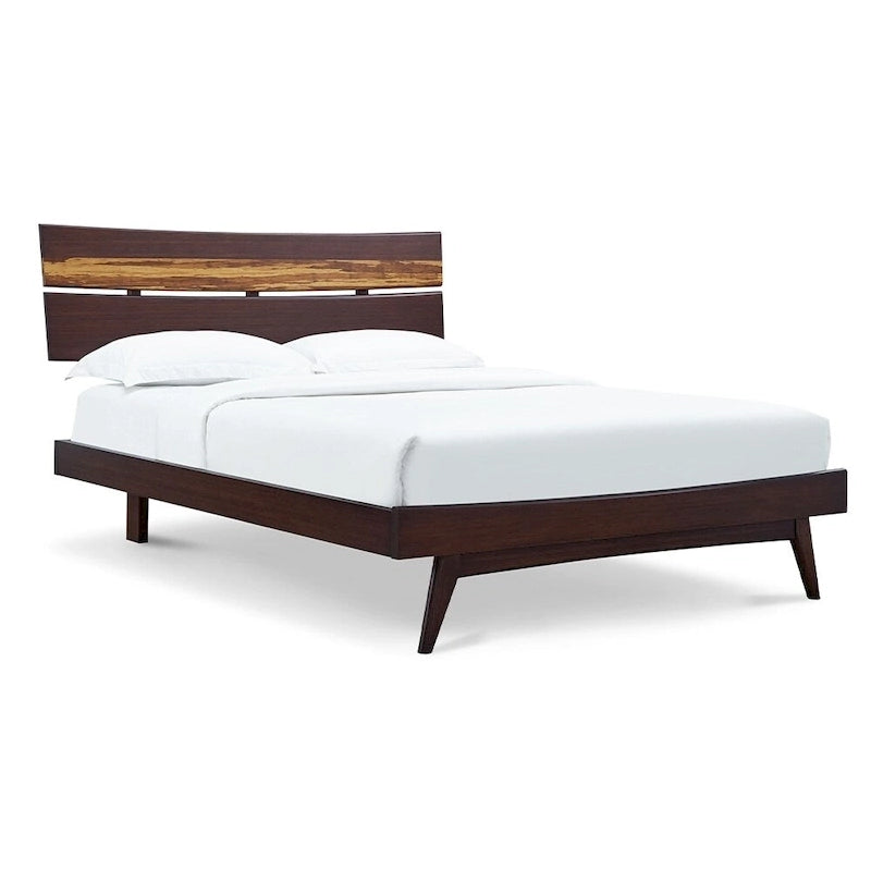 Sarah Queen Platform Bed, Burgundy