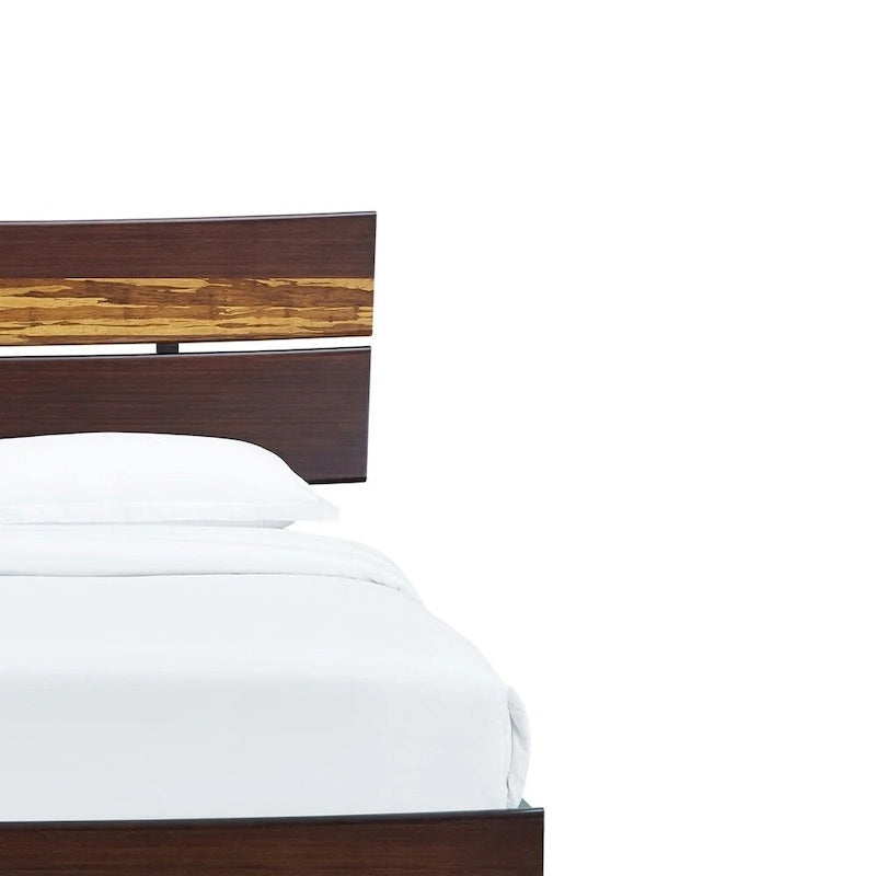 Sarah Queen Platform Bed, Burgundy