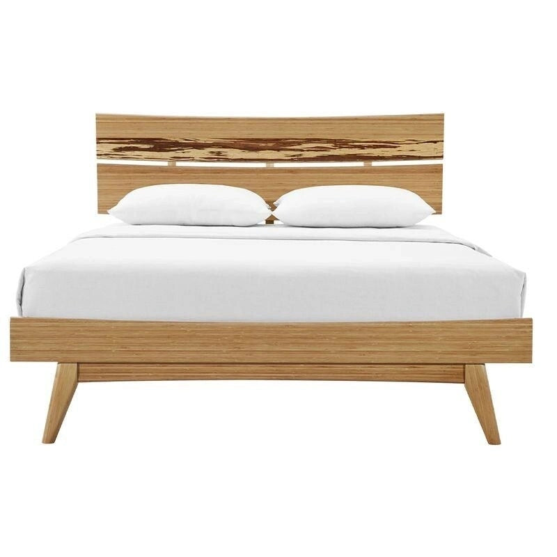 Sarah Queen Platform Bed, Burgundy