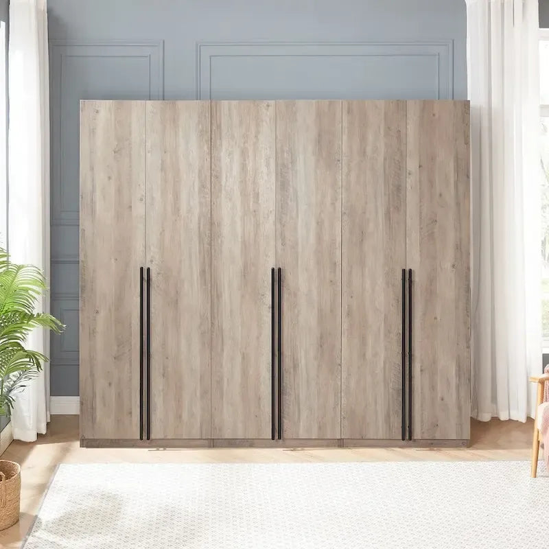 Manhattan Comfort Lee Modern 3.0 Freestanding Wardrobe Closet Armoire Set of 3