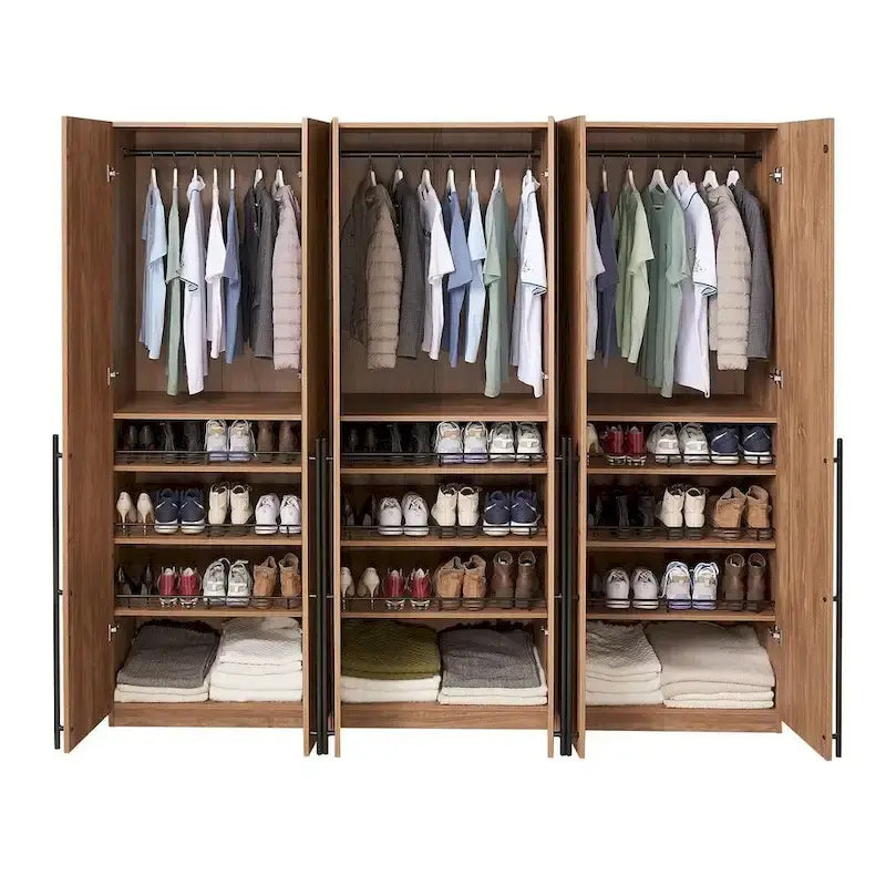 Manhattan Comfort Lee Modern 3.0 Freestanding Wardrobe Closet Armoire Set of 3