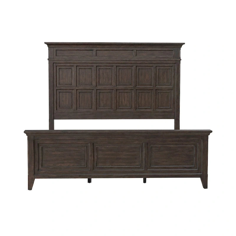 Paradise Valley Saddle Brown Panel Bed Frame - 2 Size Options
