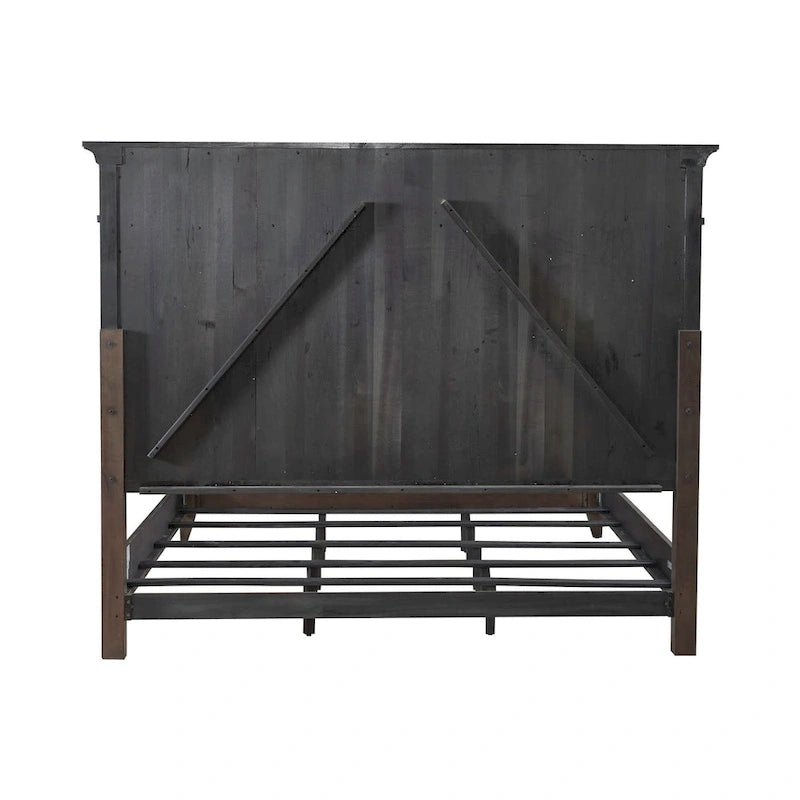 Paradise Valley Saddle Brown Panel Bed Frame - 2 Size Options