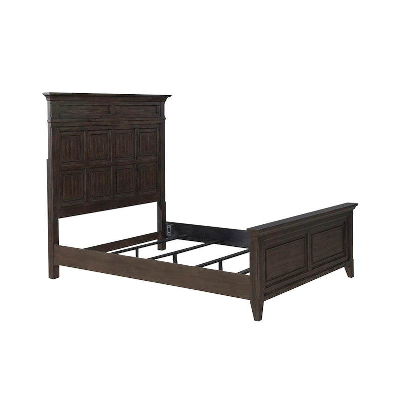 Paradise Valley Saddle Brown Panel Bed Frame - 2 Size Options