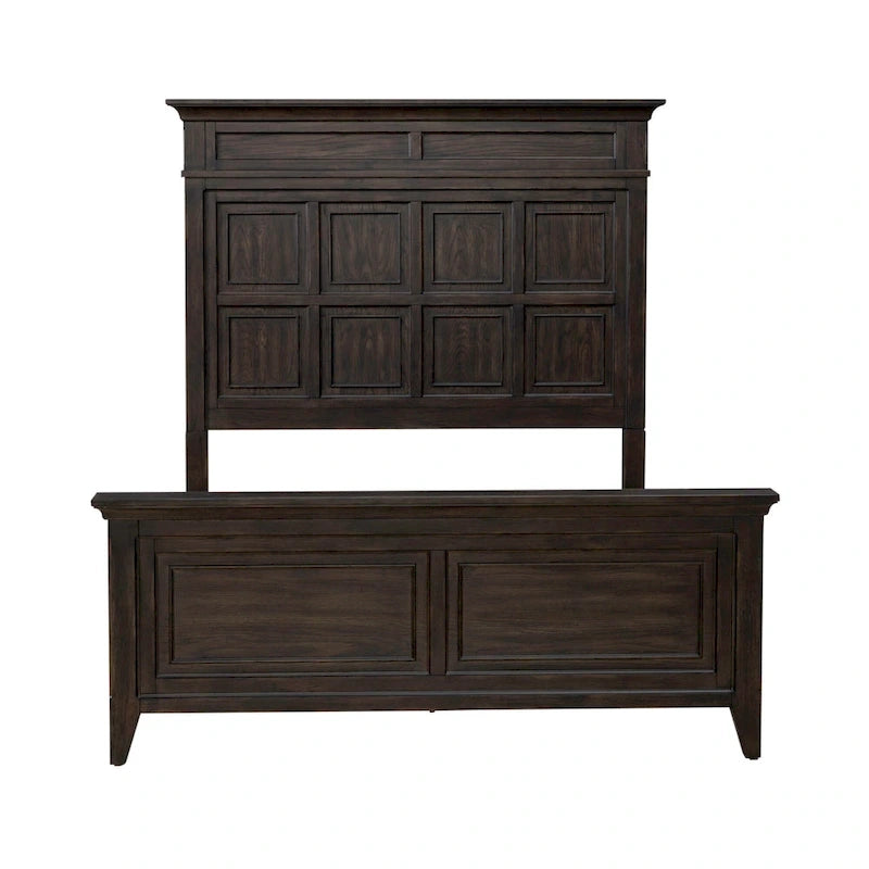 Paradise Valley Saddle Brown Panel Bed Frame - 2 Size Options