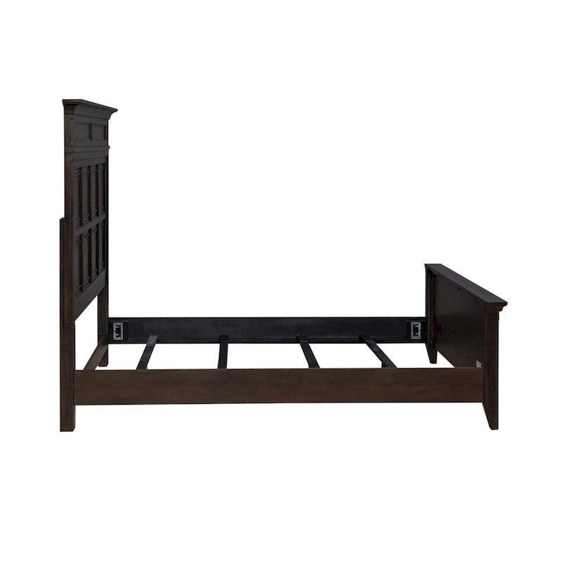 Paradise Valley Saddle Brown Panel Bed Frame - 2 Size Options