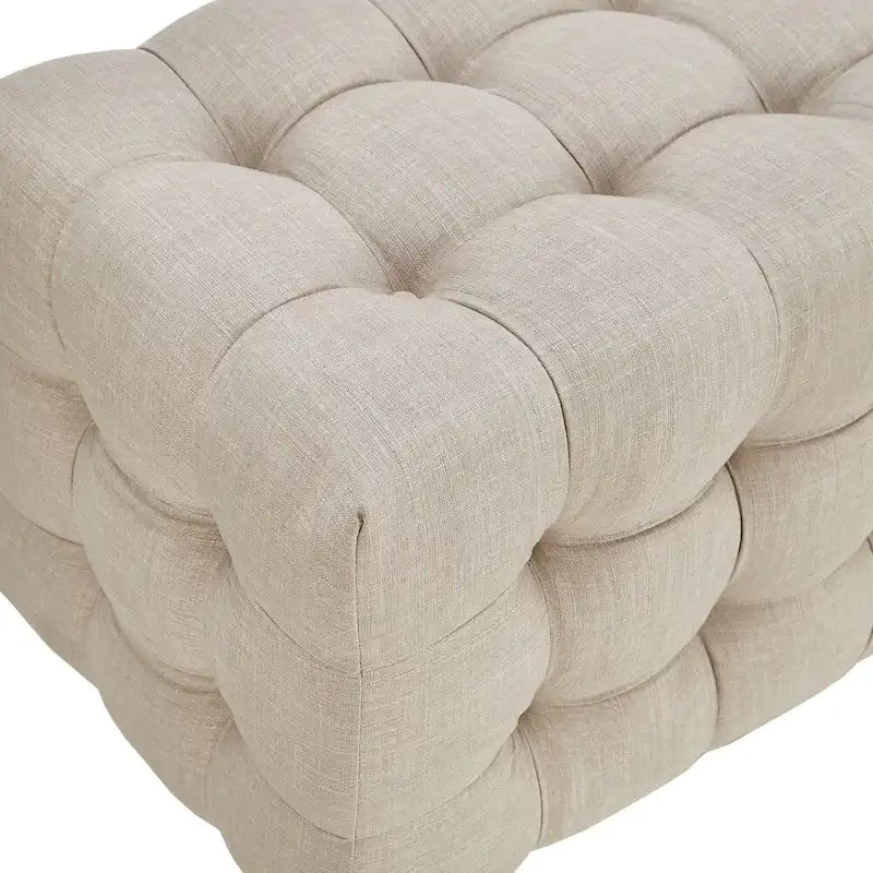 Knightsbridge Linen Fabric Tufted Bench by iNSPIRE Q Artisan