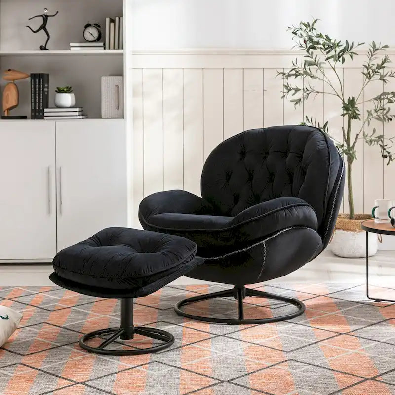 Accent chair TV Chair Living room Chair with Ottoman