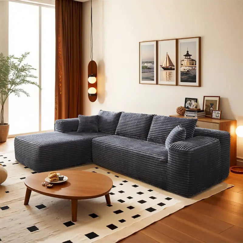 HOOOWOOO Modern L-shaped Modular Sectional Sofa with Chaise