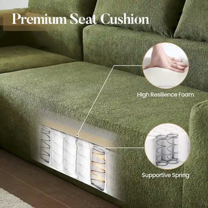 HOOOWOOO Modern L-shaped Modular Sectional Sofa with Chaise