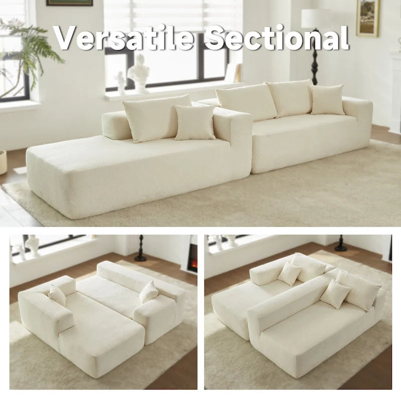 HOOOWOOO Modern L-shaped Modular Sectional Sofa with Chaise
