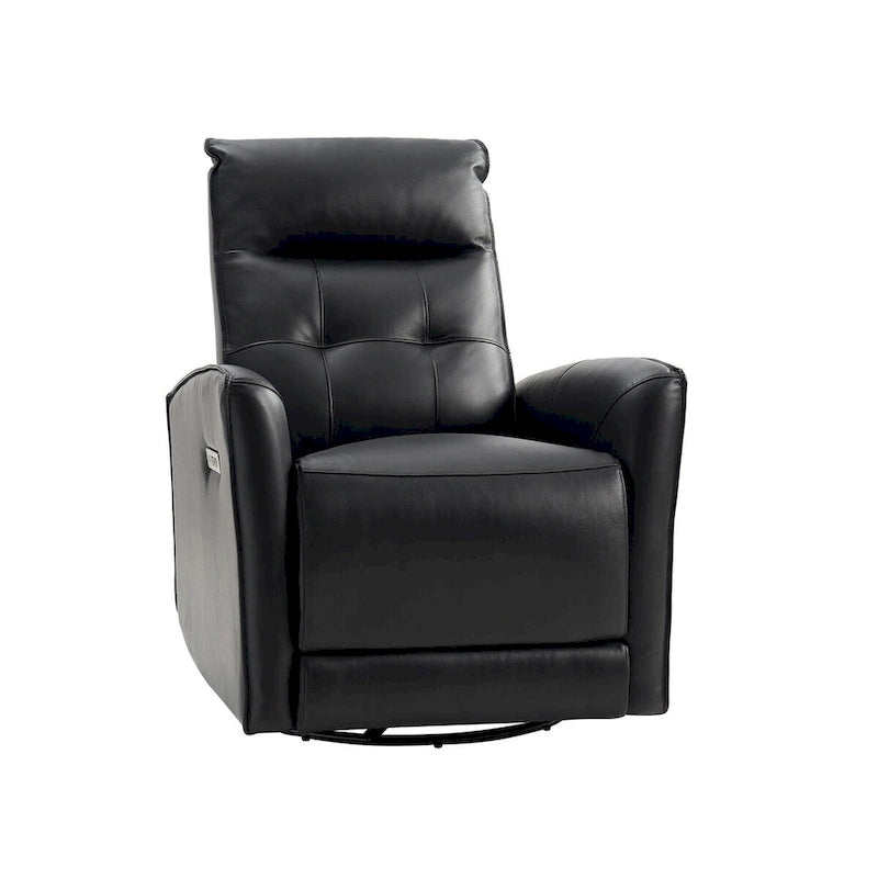 Alberto Mordern Genuine Leather Power Recliner with USB Charging Port by HULALA HOME
