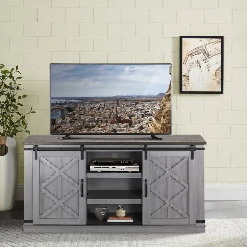 58 in. Barn Door TV Stand for TVs up to 65 in.