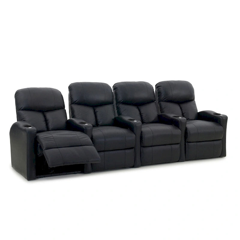 Octane Bolt XS400 Power Leather Home Theater Seating Set (Row of 4)