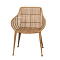 Rattan and Metal Arm Chair