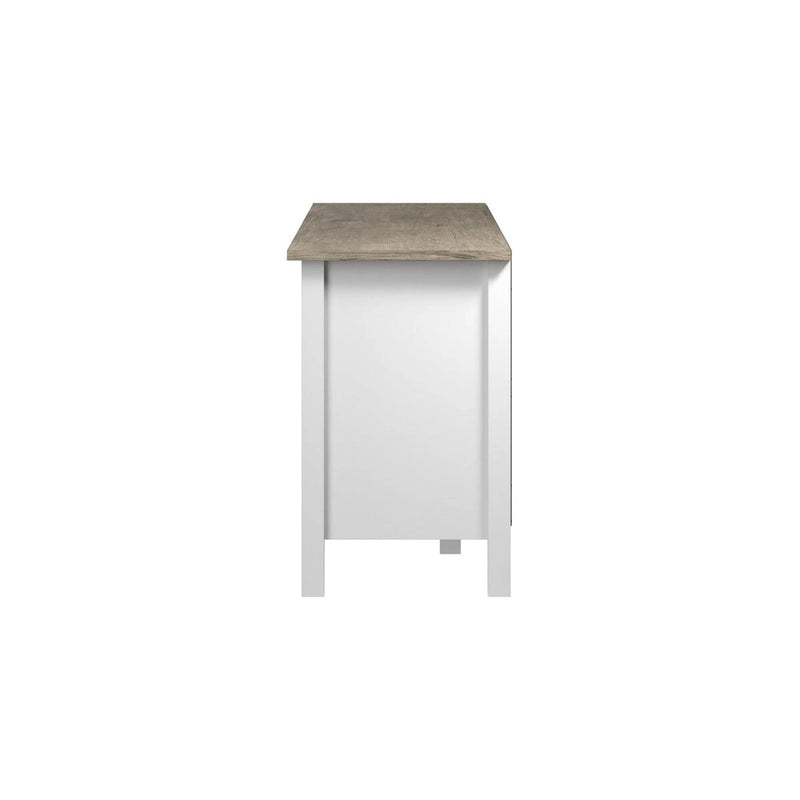 Bush Furniture Mayfield 60W TV Stand with Doors and Shelves.