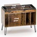Vinyl Record Storage Cabinet - 15.75D x 34.65W x 26.97H