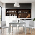 5-piece Wood Dining Counter Height Table and Chair Set