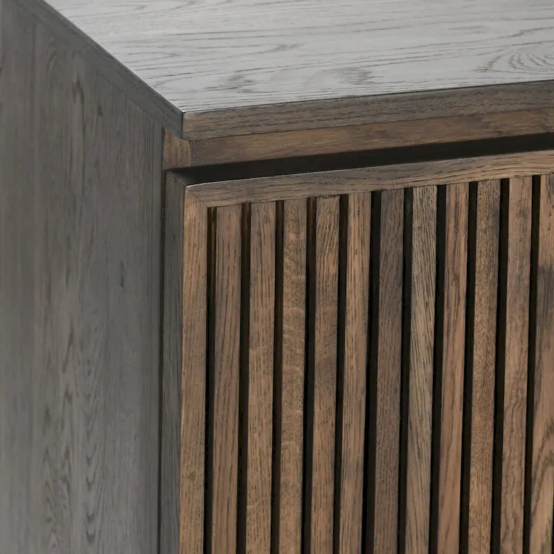 Classic Home Roya Oak Veneer Sideboard Buffet