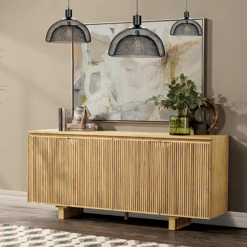 Classic Home Roya Oak Veneer Sideboard Buffet