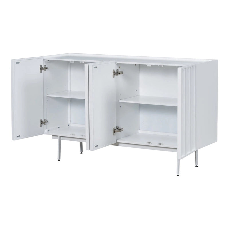 Sideboard Wooden Cabinet with 4 Doors Suitable for Living Rooms