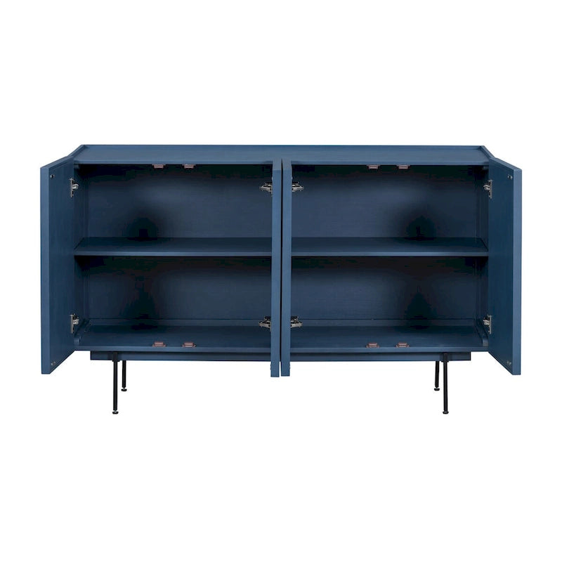 Sideboard Wooden Cabinet with 4 Doors Suitable for Living Rooms