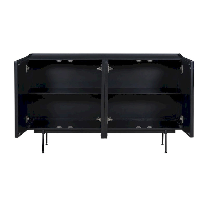 Sideboard Wooden Cabinet with 4 Doors Suitable for Living Rooms