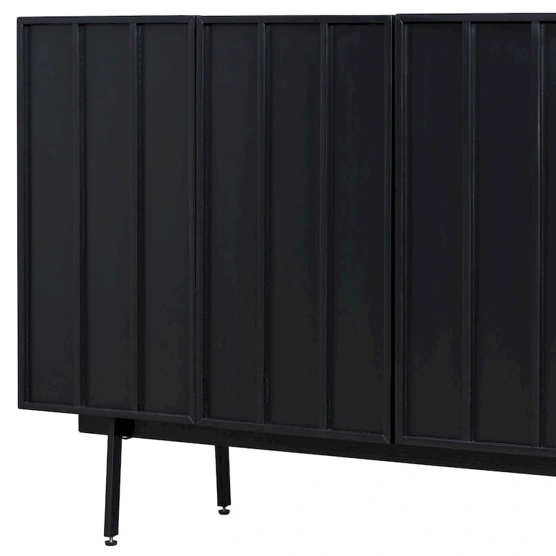 Sideboard Wooden Cabinet with 4 Doors Suitable for Living Rooms