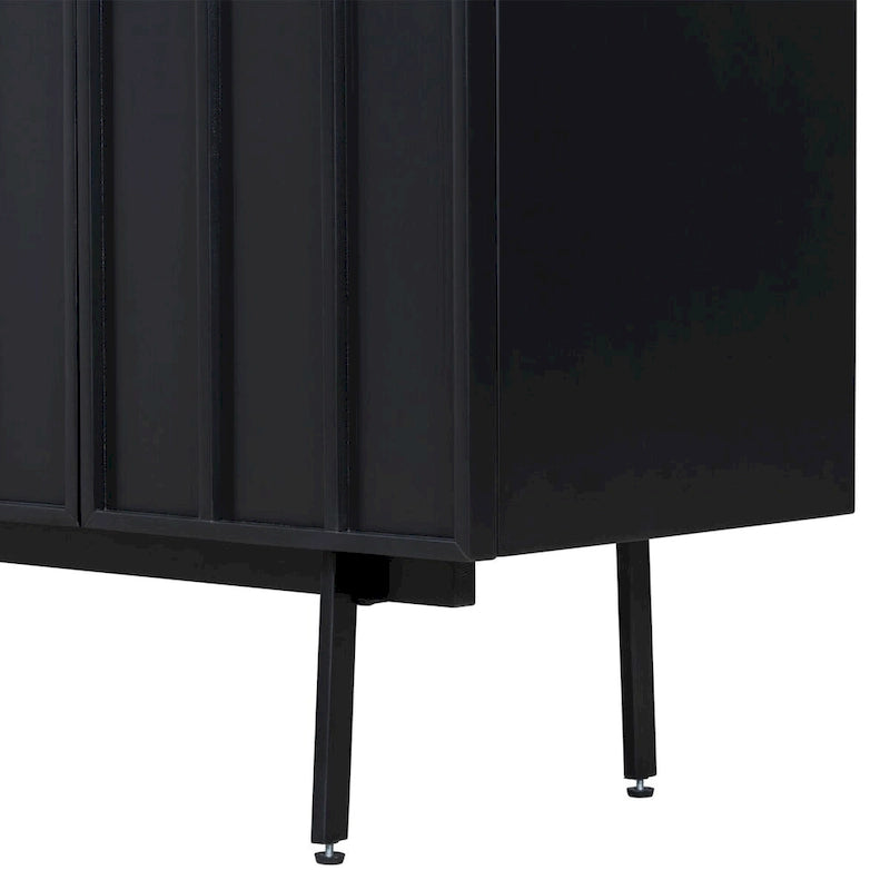 Sideboard Wooden Cabinet with 4 Doors Suitable for Living Rooms