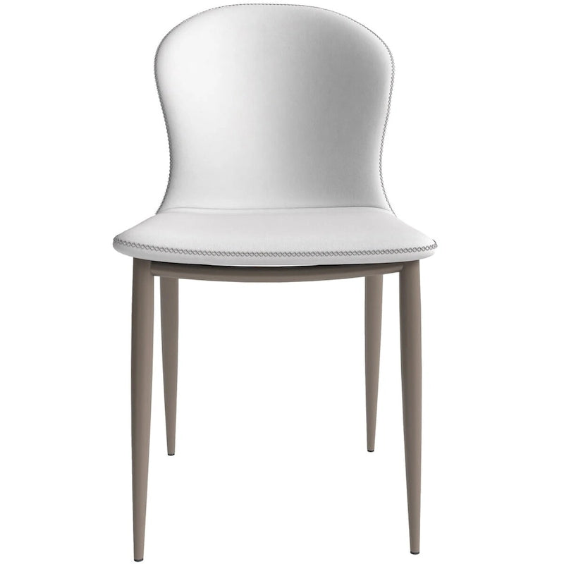 Mosaic Modern Upholstered Fabric Dining Chair with Metal Legs by LeisureMod