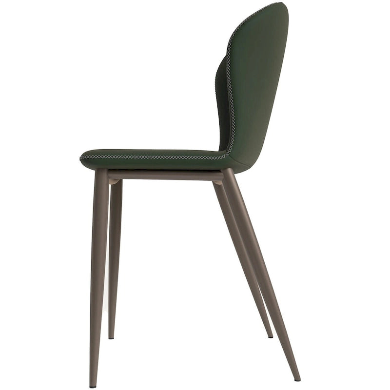 Mosaic Modern Upholstered Fabric Dining Chair with Metal Legs by LeisureMod