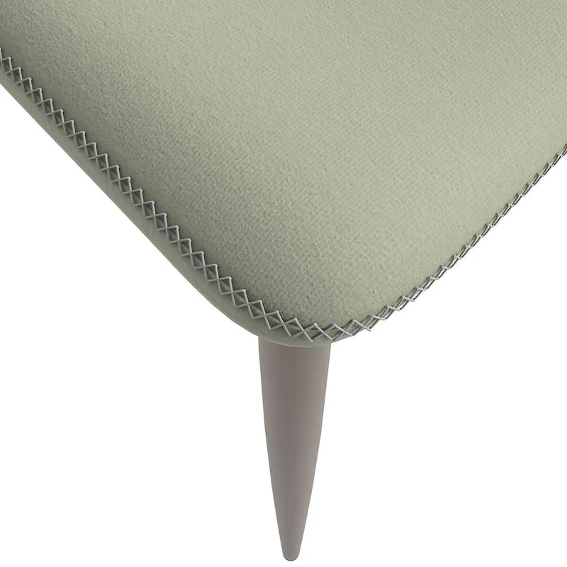 Mosaic Modern Upholstered Fabric Dining Chair with Metal Legs by LeisureMod