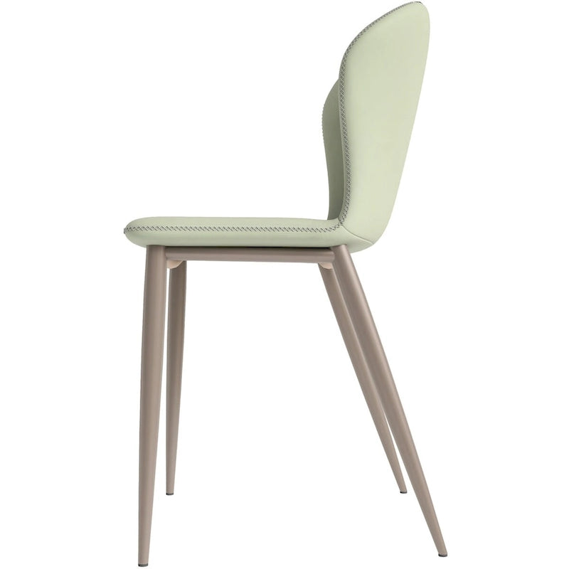 Mosaic Modern Upholstered Fabric Dining Chair with Metal Legs by LeisureMod