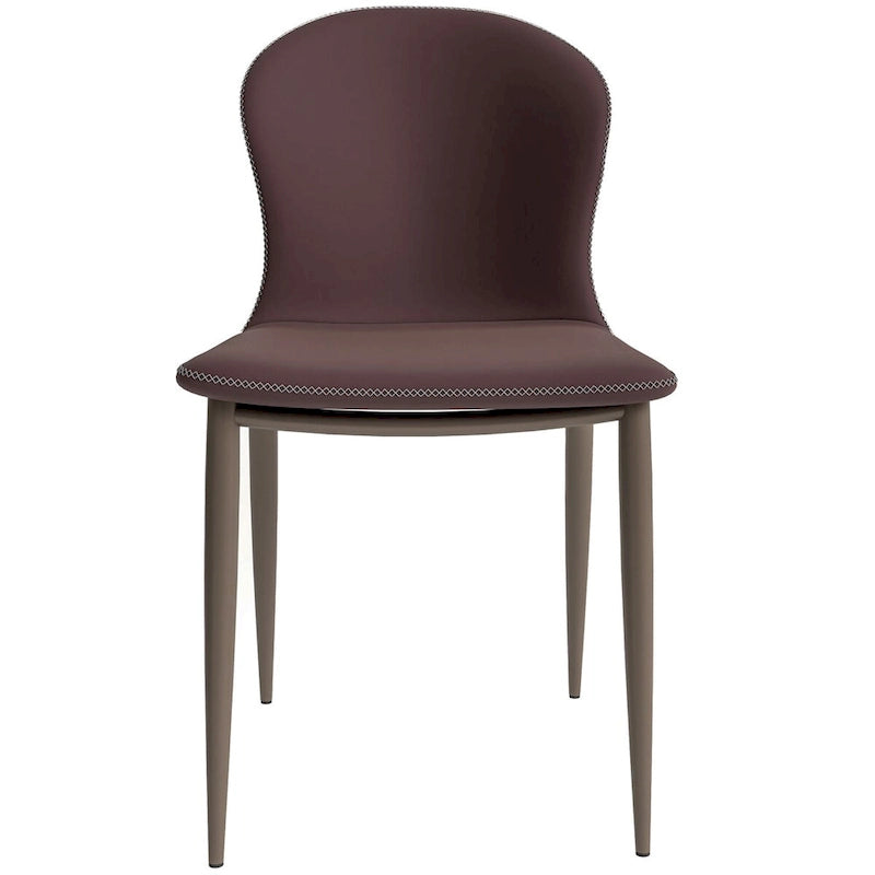 Mosaic Modern Upholstered Fabric Dining Chair with Metal Legs by LeisureMod