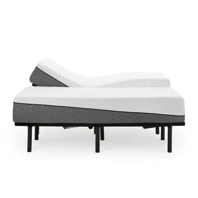 Sleep Zone Pacifica 12-inch Memory Foam Mattress and Z100 Adjustable Bed Set